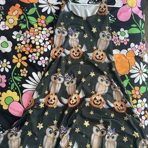 Cow cow Halloween print tank dress, size medium
